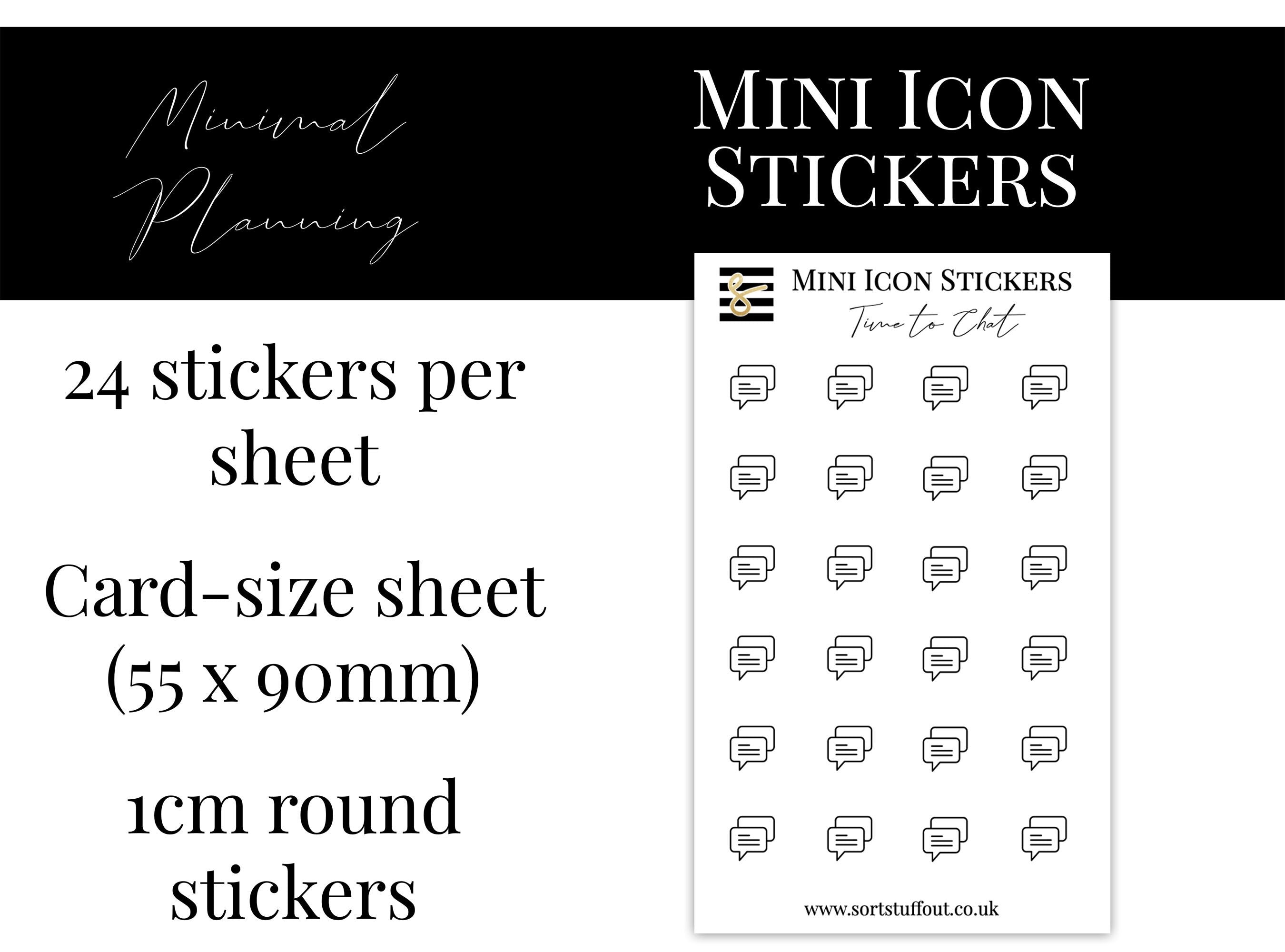 Mini Icon Stickers - Time to Chat