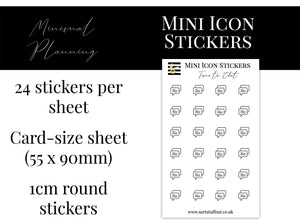 Mini Icon Stickers - Time to Chat