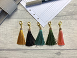 Load image into Gallery viewer, Large Gold Tassel Clips - Planner Charm with Clasp - Planner Accessories
