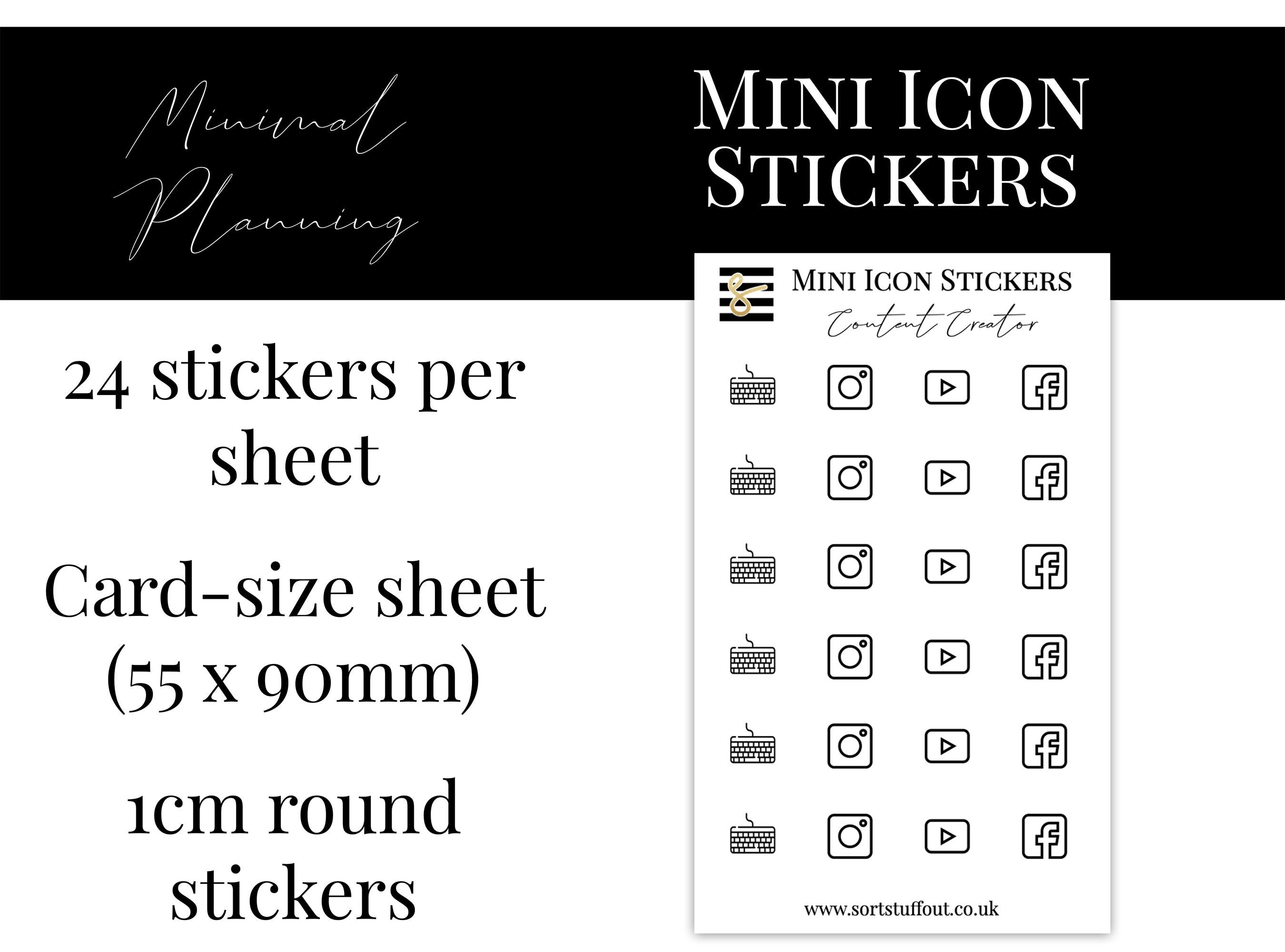 Mini Icon Stickers - Content Creator