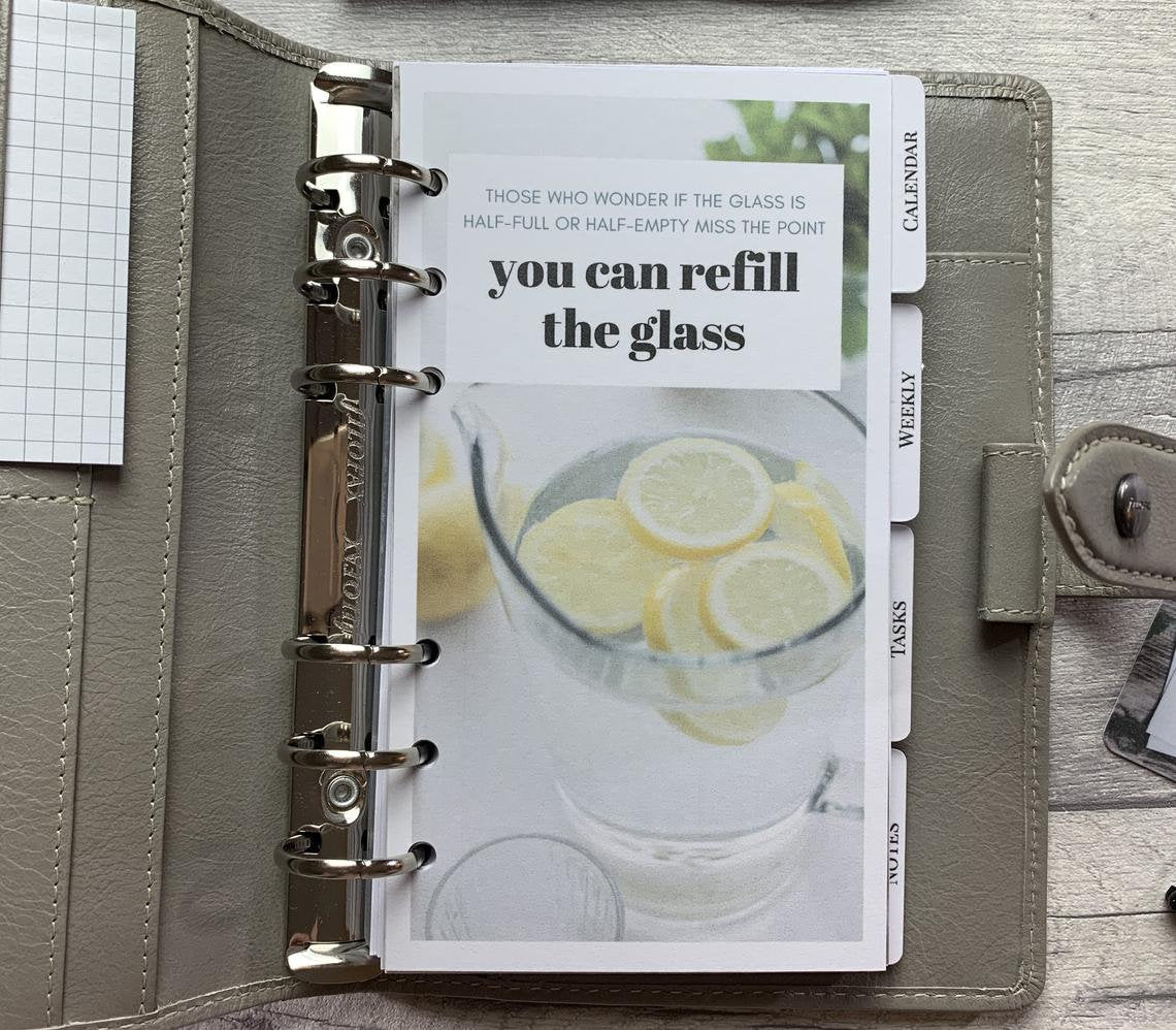 Mindset - Glass Half Full - Lemon Water Dashboard