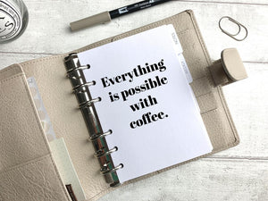 Everything is Possible with Coffee - Planner Dashboard