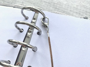 Silver Face Zipper Pull or Bookmark - Choose Size and Type - Minimal Aesthetic