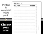 Load image into Gallery viewer, Order Tracker - Printed Planner Inserts
