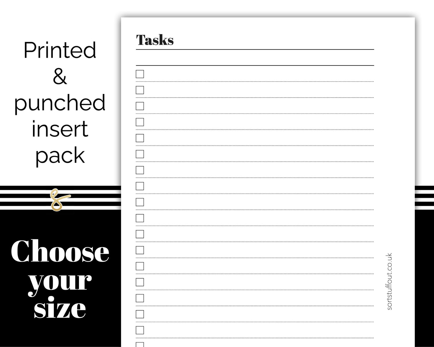 Task List - Printed Planner Inserts