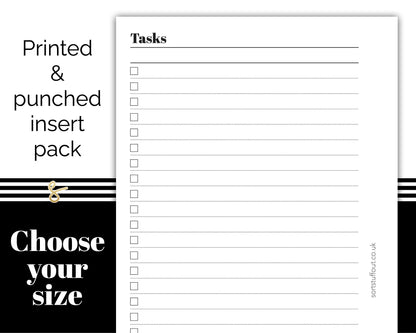 Task List - Printed Planner Inserts