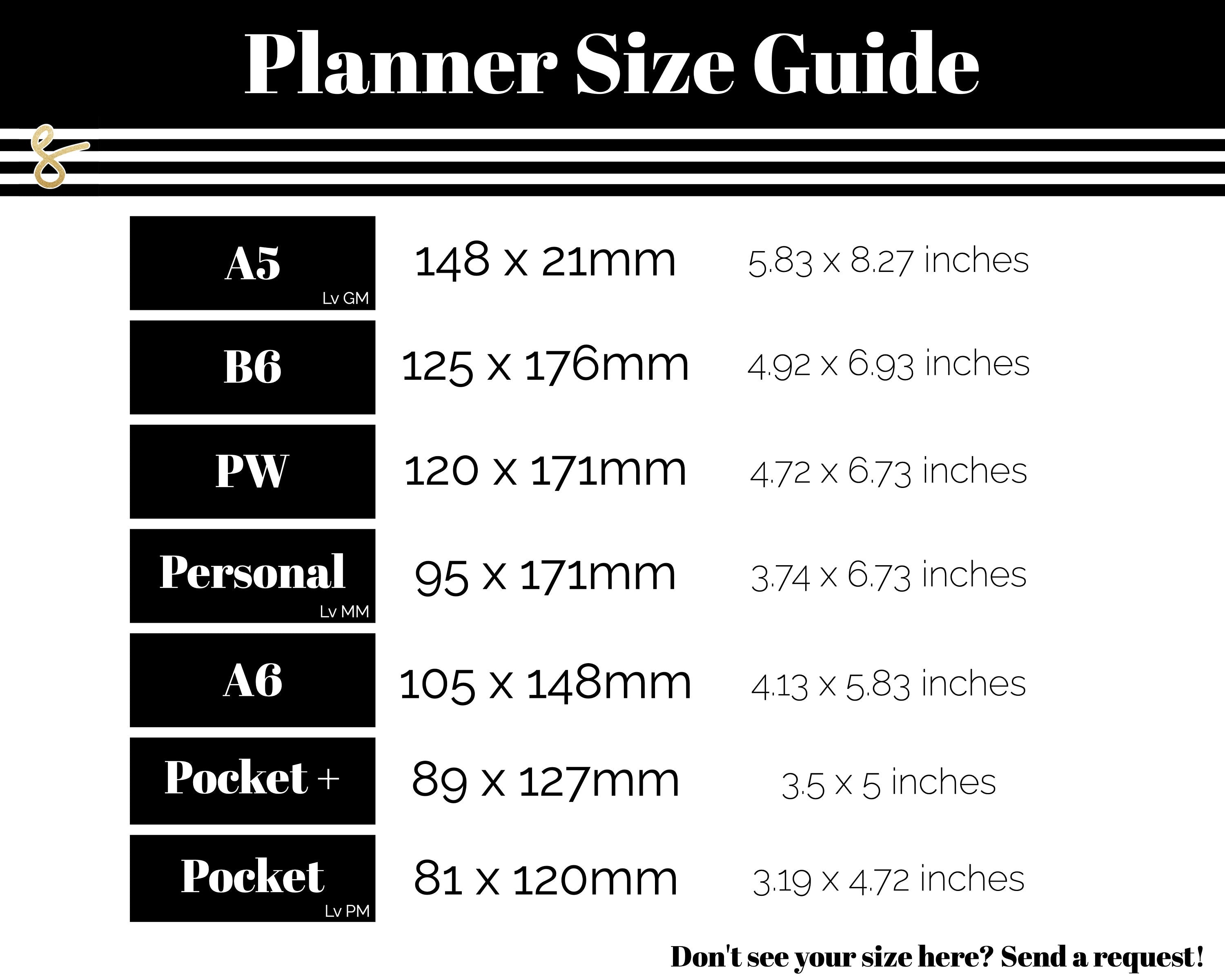 4 Section Weekly Grid - WO2P - Printed Planner Inserts