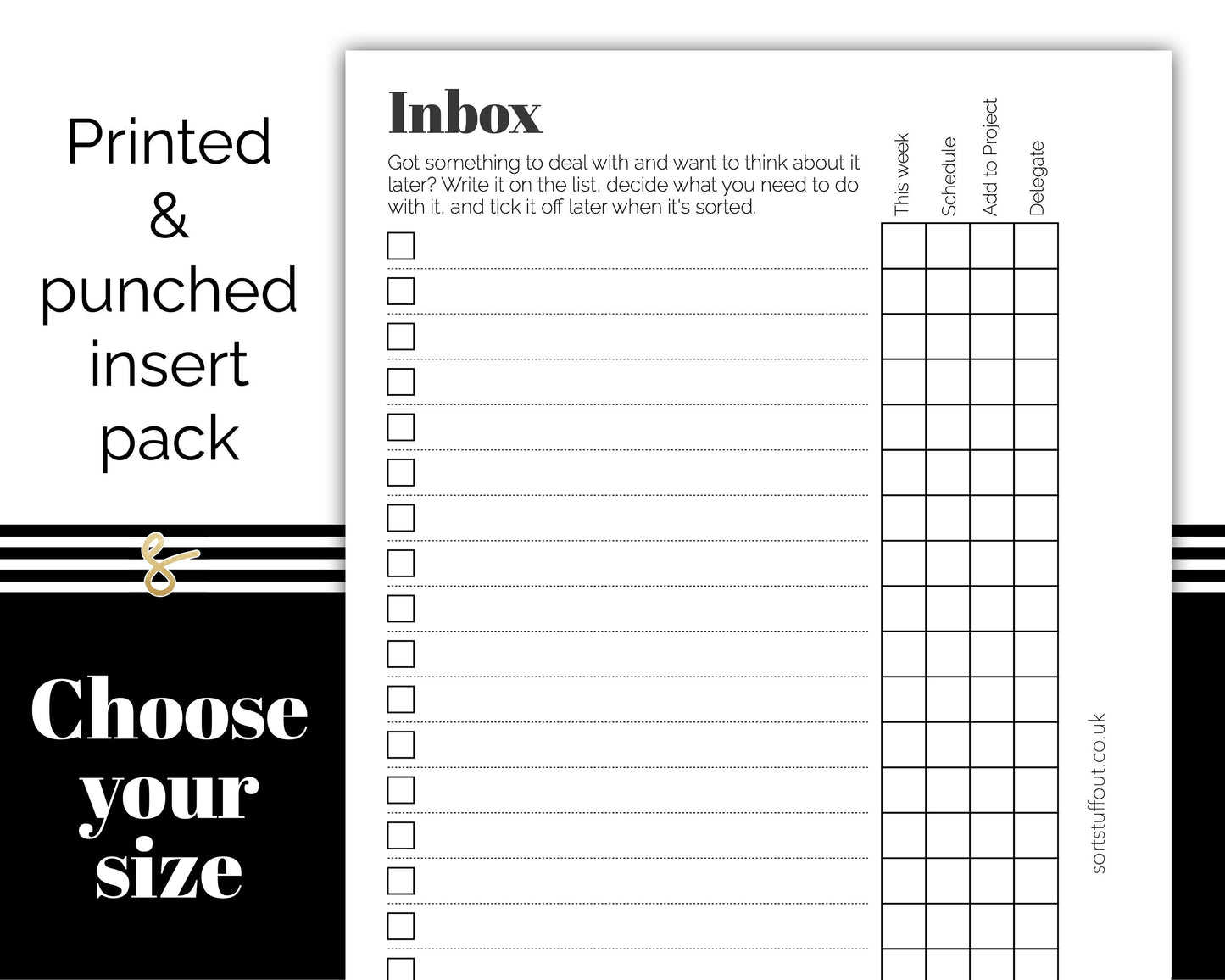 Inbox - Printed Planner Inserts