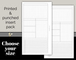 Load image into Gallery viewer, 4 Section Daily Grid - Printed Planner Inserts
