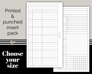 Extended Day Weekly Grid - Printed Planner Inserts