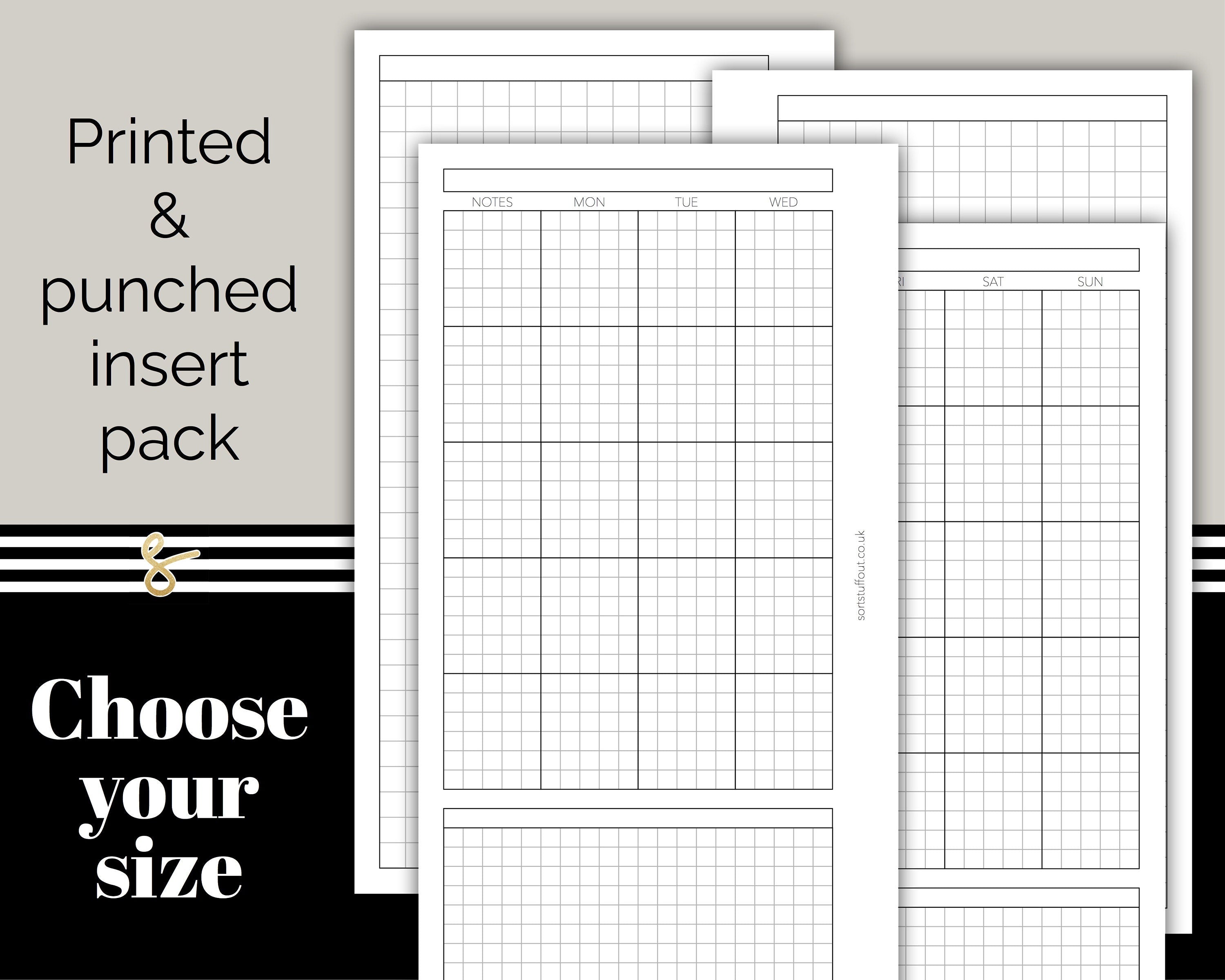 Monthly Planner - Notes Back MO2P - Printed Planner Inserts