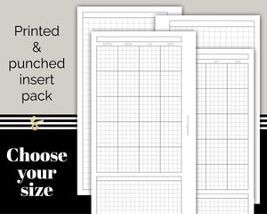 Monthly Planner - Notes Back MO2P - Printed Planner Inserts