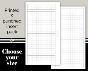 Weekly Grid with Notes - WO2P - Printed Planner Inserts