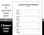 Load image into Gallery viewer, Special Occasions and Gift Planner - Printed Planner Inserts
