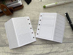 Load image into Gallery viewer, Weekly Foldout Grid Inserts - Printed Planner Inserts for Filofax Mini
