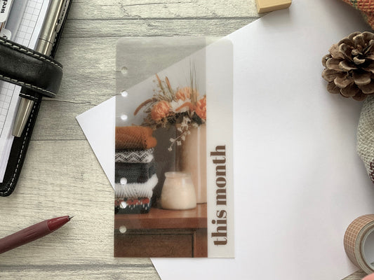 Cozy Flowers - Vellum Custom Text Page Marker