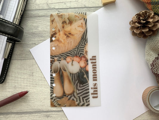 Pumpkin Picnic - Vellum Custom Text Page Marker
