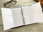 Load image into Gallery viewer, Personal Size Detailed Weekly Grid Foldout - Printed Planner Inserts
