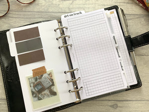 Personal Size Basic Weekly Grid Foldout - Printed Planner Inserts