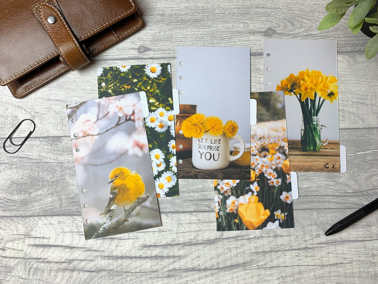 Yellow Spring Planner Dividers