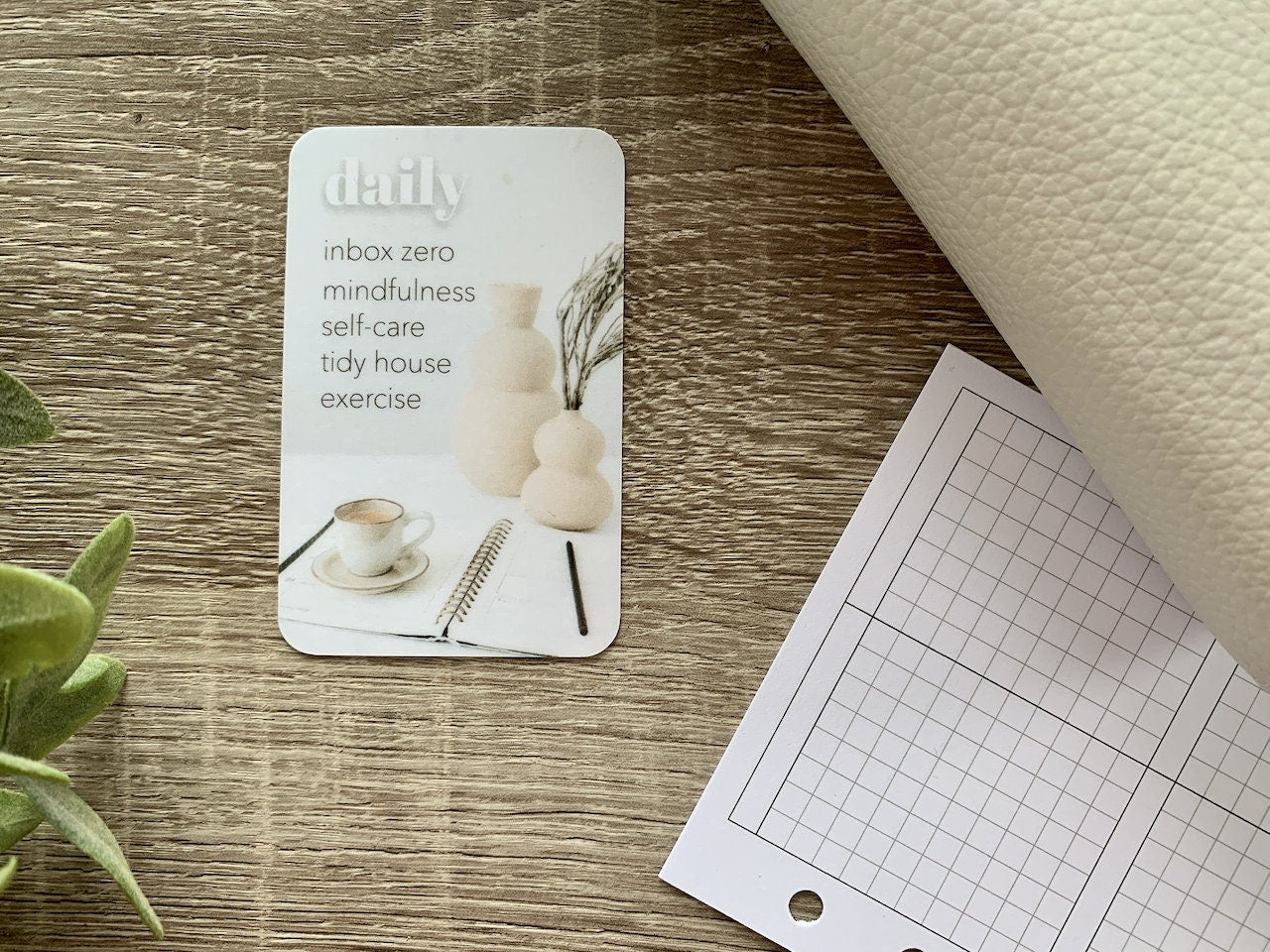 Custom Text Task Card - Espresso & Planner