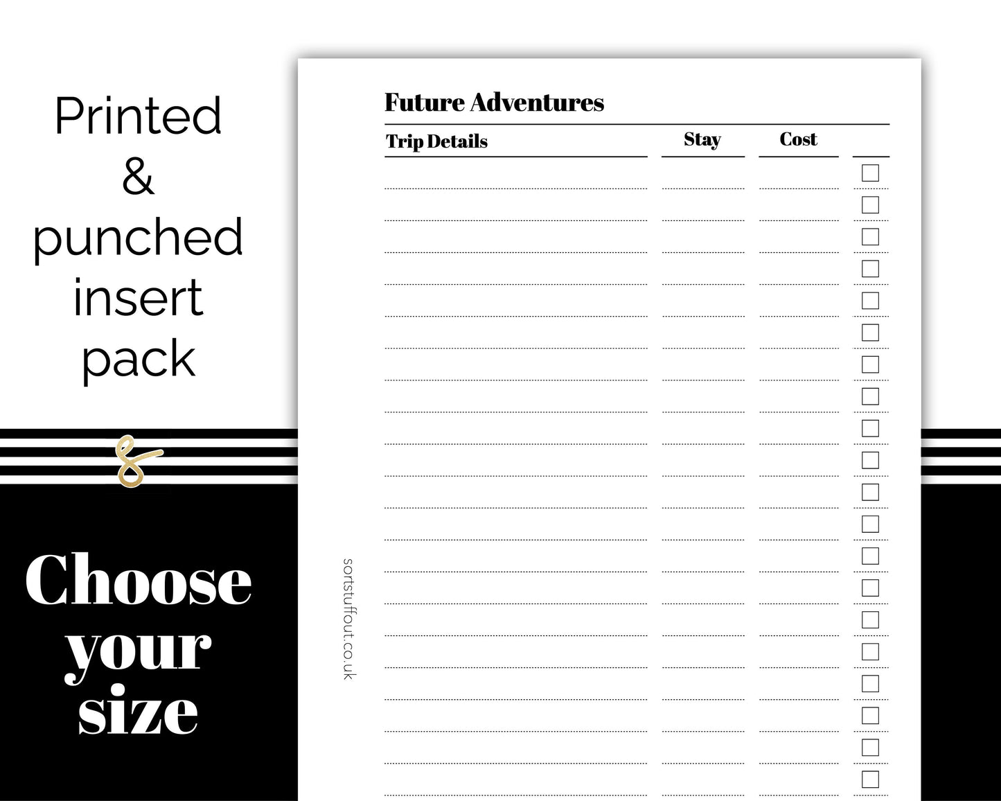 Future Adventures - Printed Planner Inserts