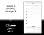 Load image into Gallery viewer, Week on One Page with Notes, Tasks and Habits - Printed Planner Inserts
