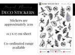 Load image into Gallery viewer, Monochrome Floral Planner Deco Stickers
