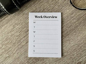 Weekly Pocket Sheets - Week Overview