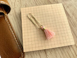 Load image into Gallery viewer, Gold Wrapped Coral Tassel Clips
