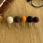Load image into Gallery viewer, Autumn Gold Pom Pom Paperclips - Functional and Decorative Page Marker - Use with any Planner, Notebook or Book - Planner Accessories
