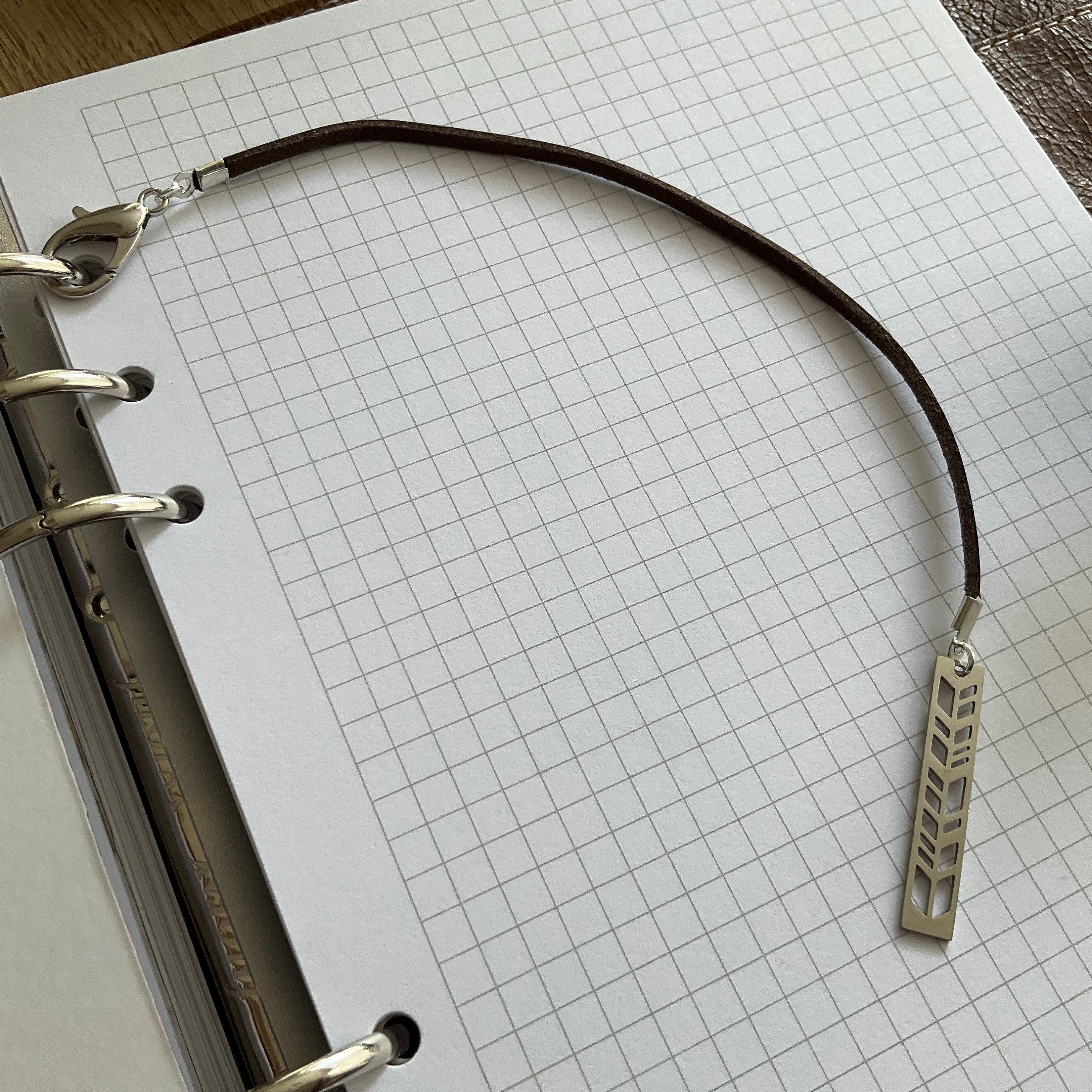 Silver Arrow Bookmark - Choose Size - Minimal Aesthetic - Ring Planner Accessories - Filofax, Kikki K