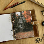 Load image into Gallery viewer, Autumn vacation - Fall Dashboard - Fits A5, B6, Personal Wide, Personal, A6, Pocket, Mini Ring Planners. Protective Cover.
