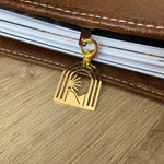 Load image into Gallery viewer, Gold Boho Sunrise Accessories - Page marker, clip or zipper pull - Ring Planner Accessories &amp; Deco - Filofax, Kikki K, Moterm
