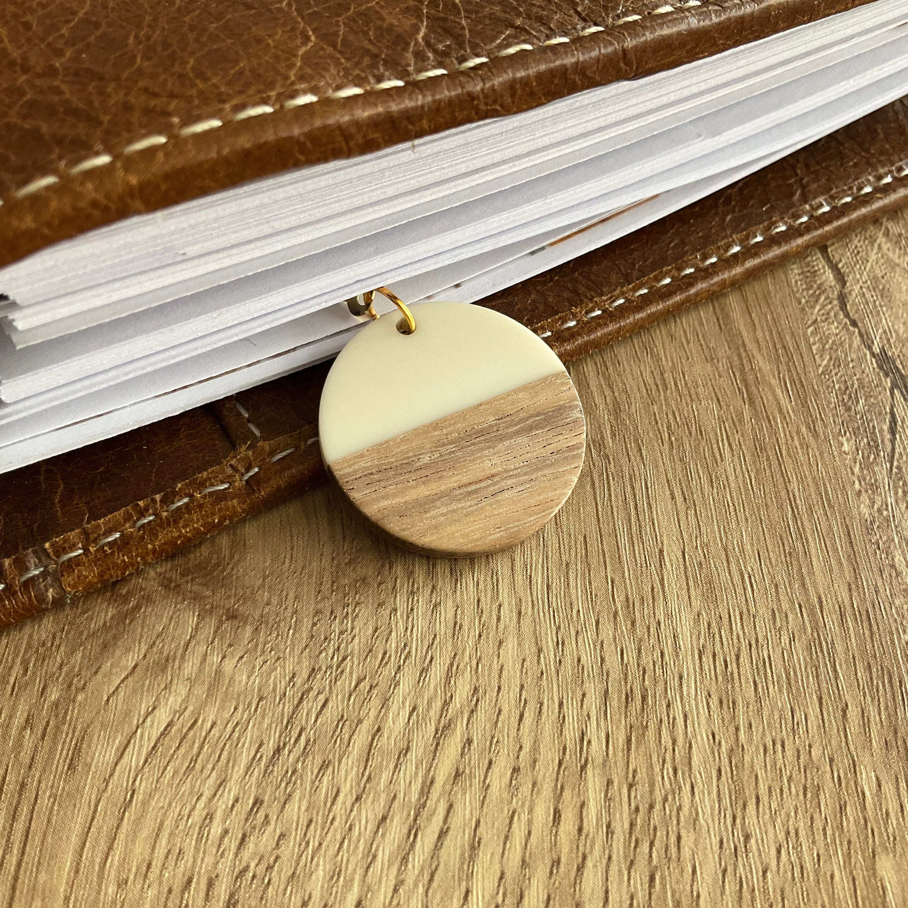 Wooden Circle Bookmark - Choose Size - Minimal Aesthetic - Ring Planner Accessories - Filofax, Kikki K